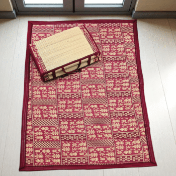 KORAI MAT MEHROON FLORAL ( 5/7 FEET )