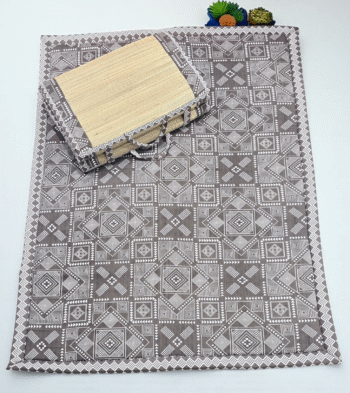 KORAI MAT BROWN BLOCK PRINT ( 3.5/6 FEET ) (Copy)
