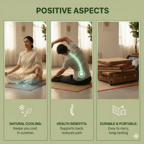 Benefits of natural cooling and support.